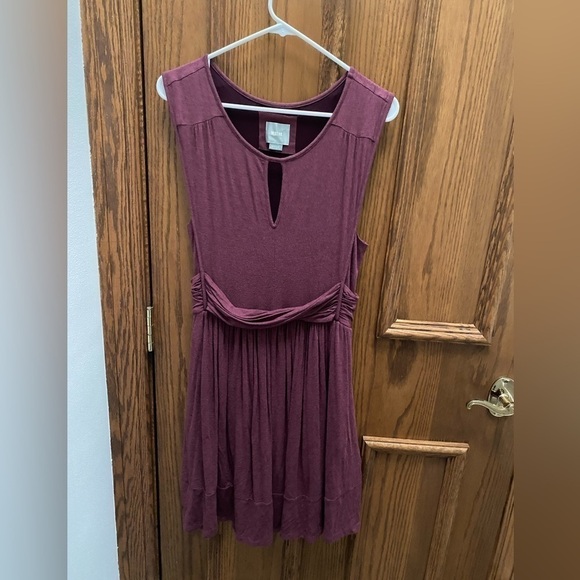 Anthropologie Maeve Sennebec Dress Maroon Size medium - Picture 2 of 6